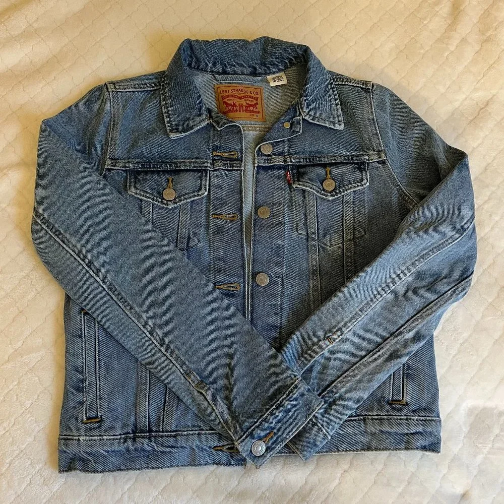 🔵 Levi's Original Trucker Denim Jacket Medium Wash S - Picture 2 of 4